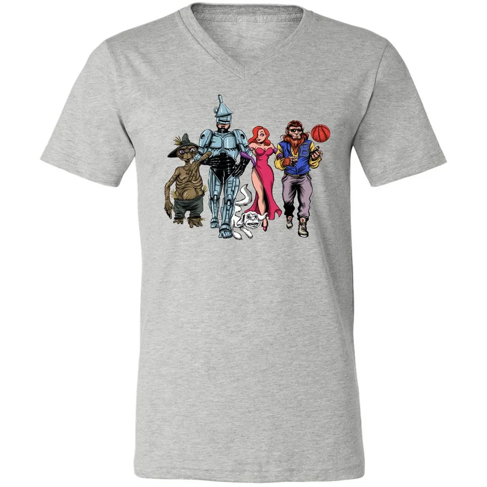 Unisex V-Neck T-Shirt - WKZJNMUW - Athletic Heather - 7