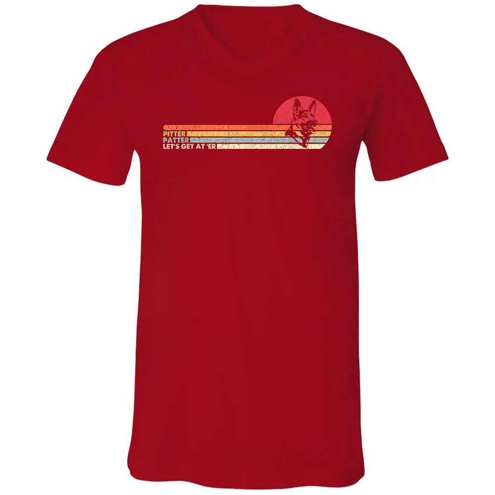 Unisex V-Neck T-Shirt - NK9V5LD3 - Red - 3