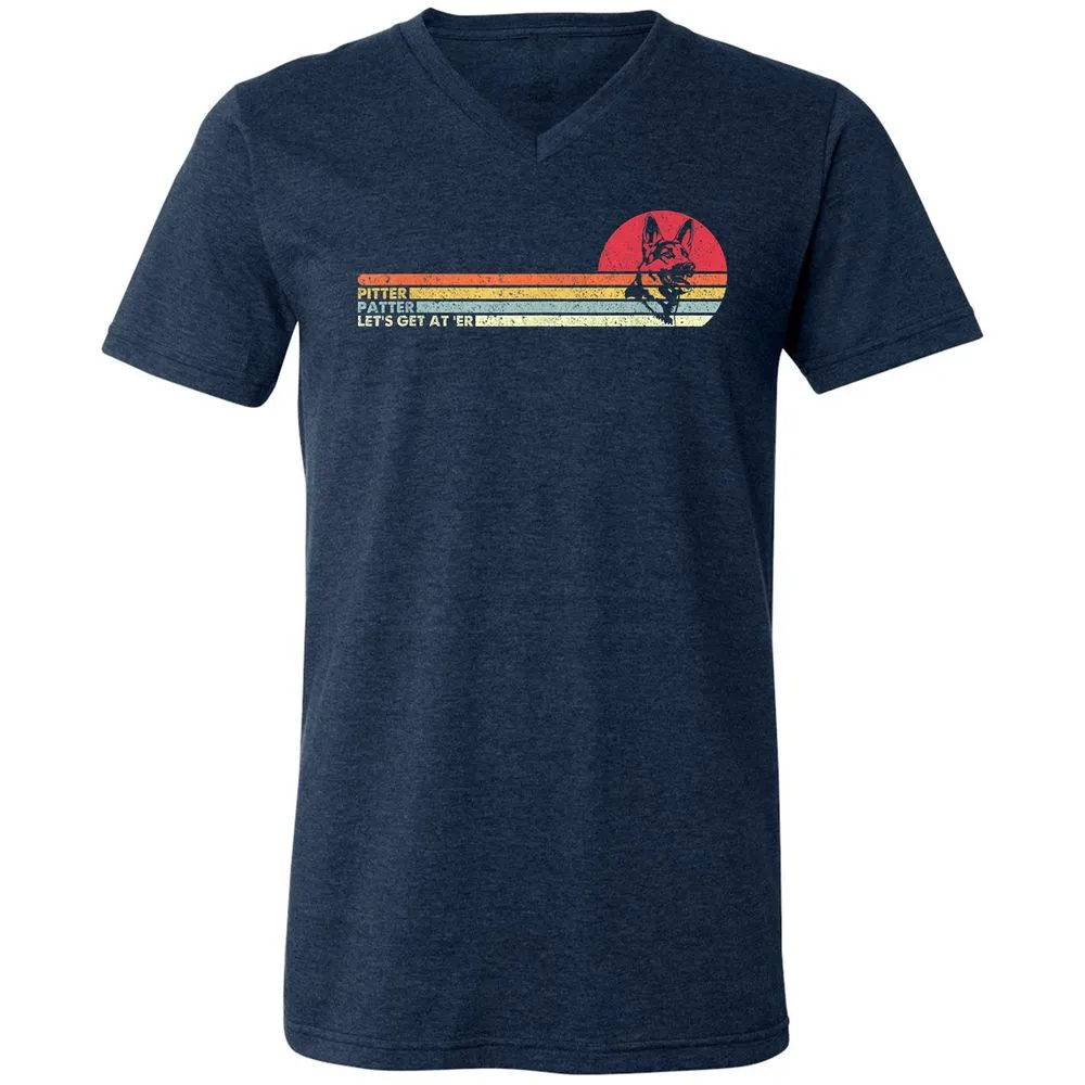 Unisex V-Neck T-Shirt - NK9V5LD3 - Heather Navy - 15