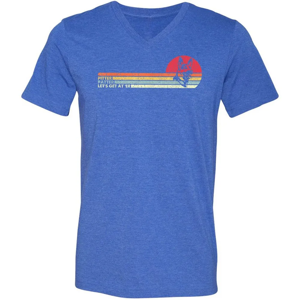 Unisex V-Neck T-Shirt - NK9V5LD3 - Heather True Royal - 14