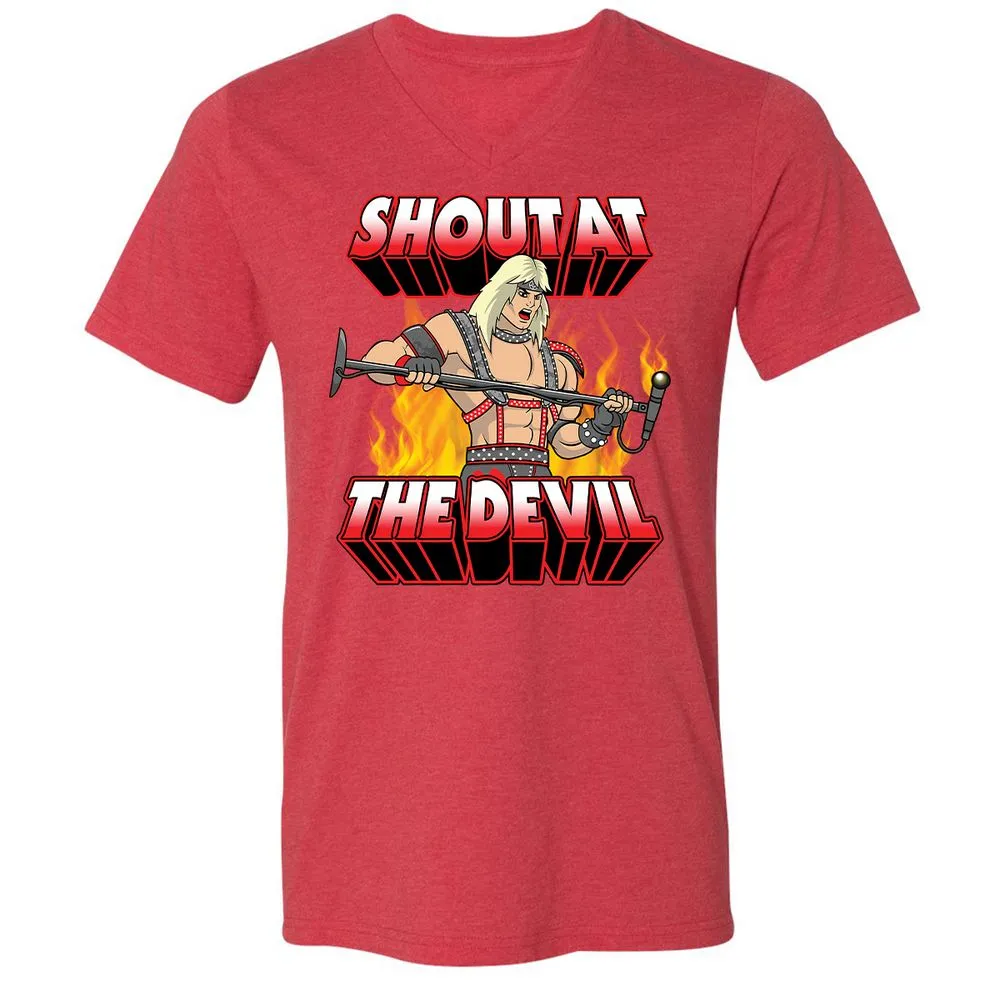 Unisex V-Neck T-Shirt - JLSVPAQG - Heather Red - 16