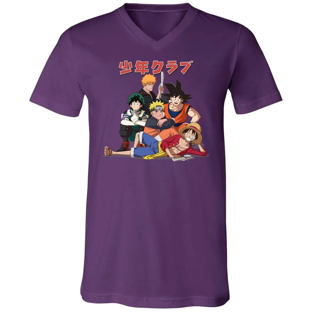 Unisex V-Neck T-Shirt - B54SA8AQ - Team Purple - 9