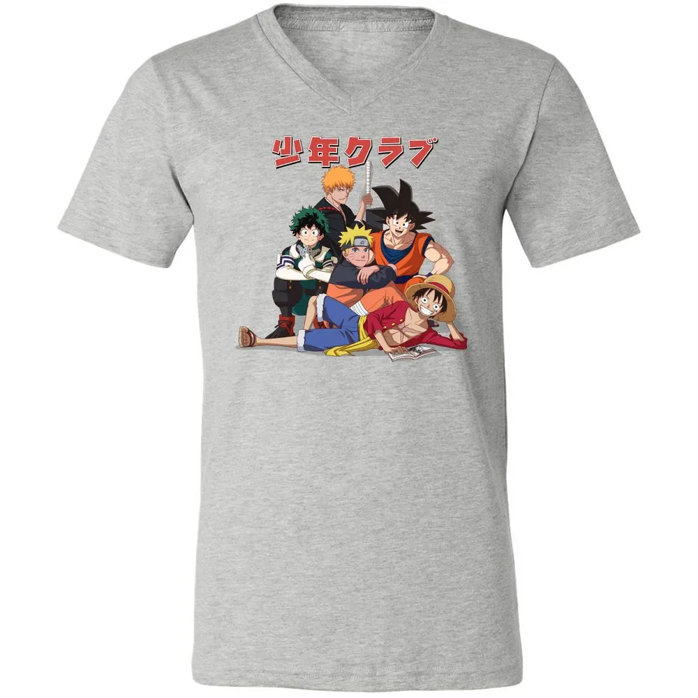 Unisex V-Neck T-Shirt - B54SA8AQ - Athletic Heather - 7