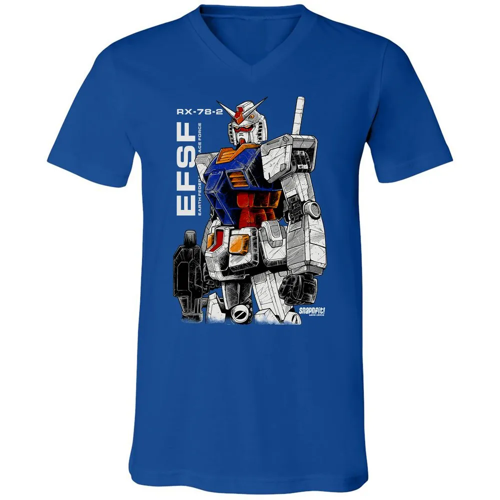 Unisex V-Neck T-Shirt - Z2ESLX2Q - True Royal - 4