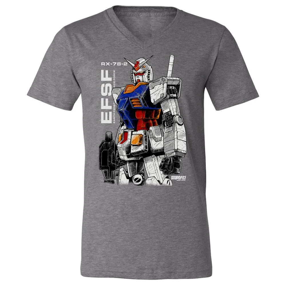 Unisex V-Neck T-Shirt - Z2ESLX2Q - Deep Heather - 13
