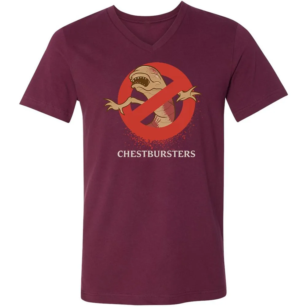 Unisex V-Neck T-Shirt - HXXK6S29 - Maroon - 6