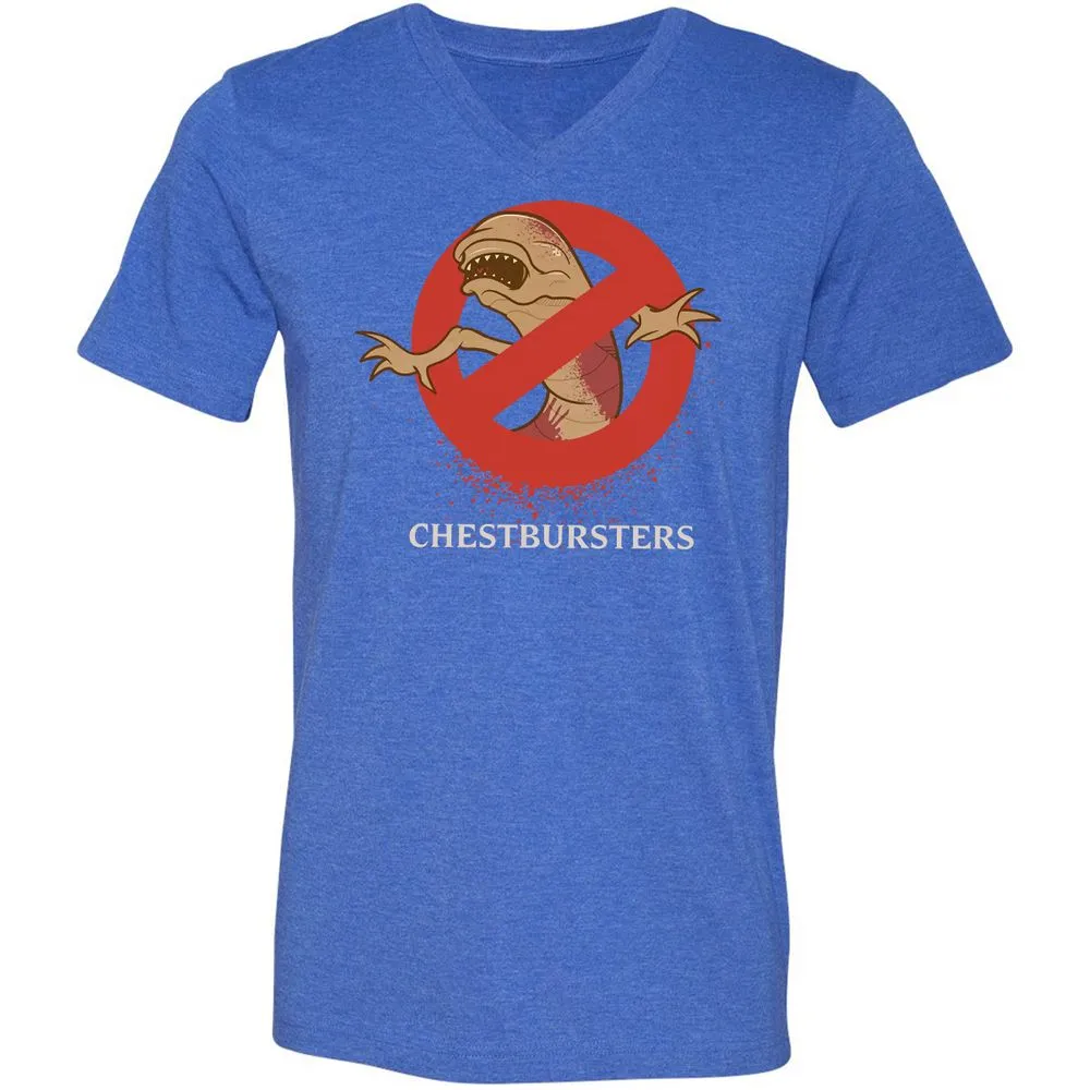 Unisex V-Neck T-Shirt - HXXK6S29 - Heather True Royal - 14