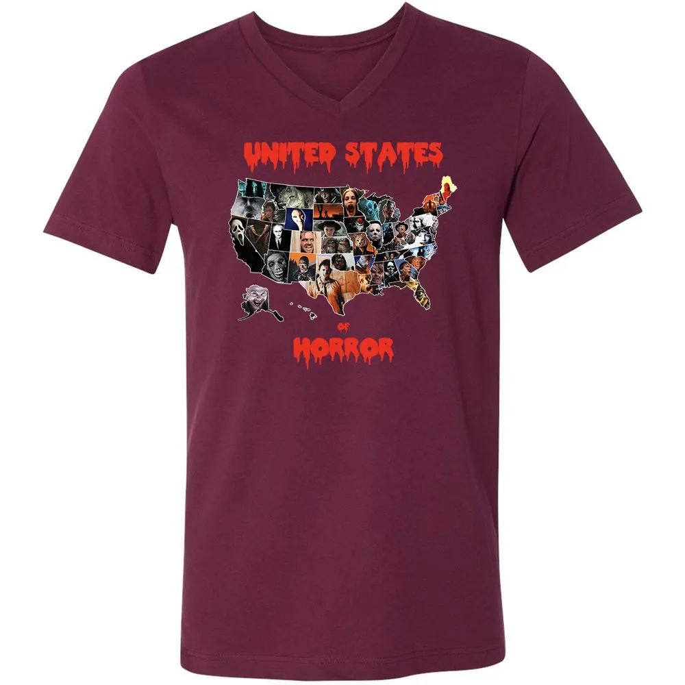 Unisex V-Neck T-Shirt - PFSB2ALG - Maroon - 6