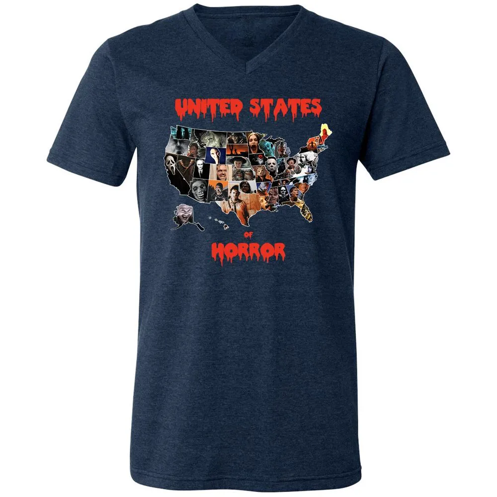 Unisex V-Neck T-Shirt - PFSB2ALG - Heather Navy - 15