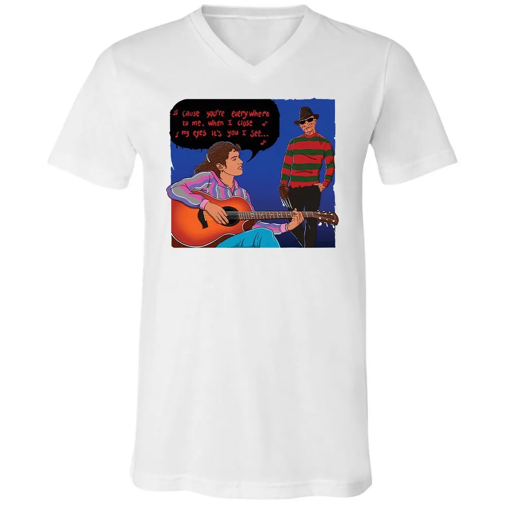 Unisex V-Neck T-Shirt - 9Z9Q9LC5 - White - 5