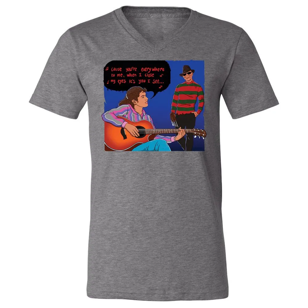 Unisex V-Neck T-Shirt - 9Z9Q9LC5 - Deep Heather - 13
