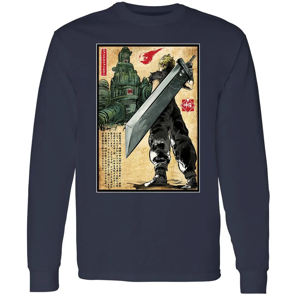 Long Sleeve T-Shirt - 62F49XUE - Navy - 2