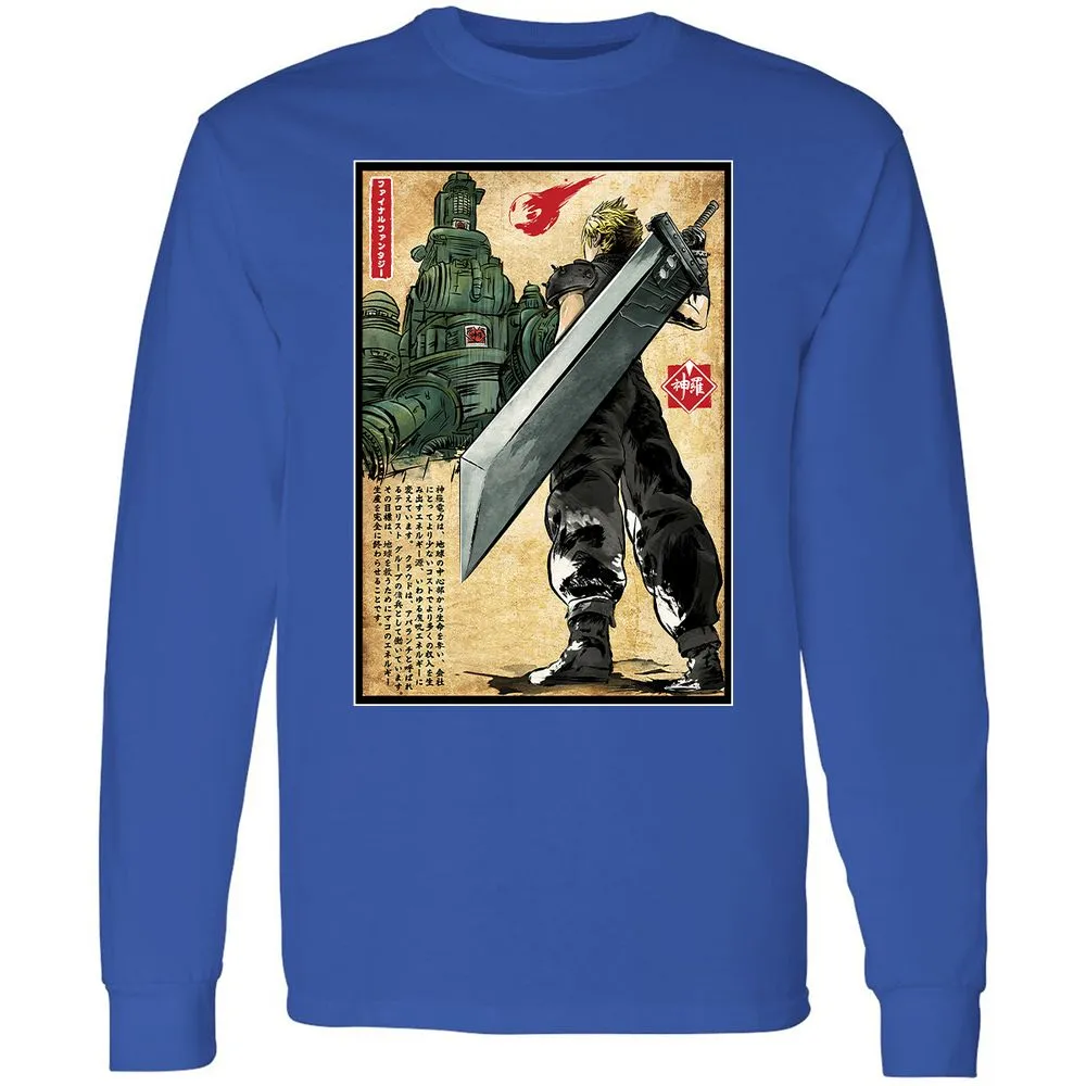 Long Sleeve T-Shirt - 62F49XUE - Royal - 8
