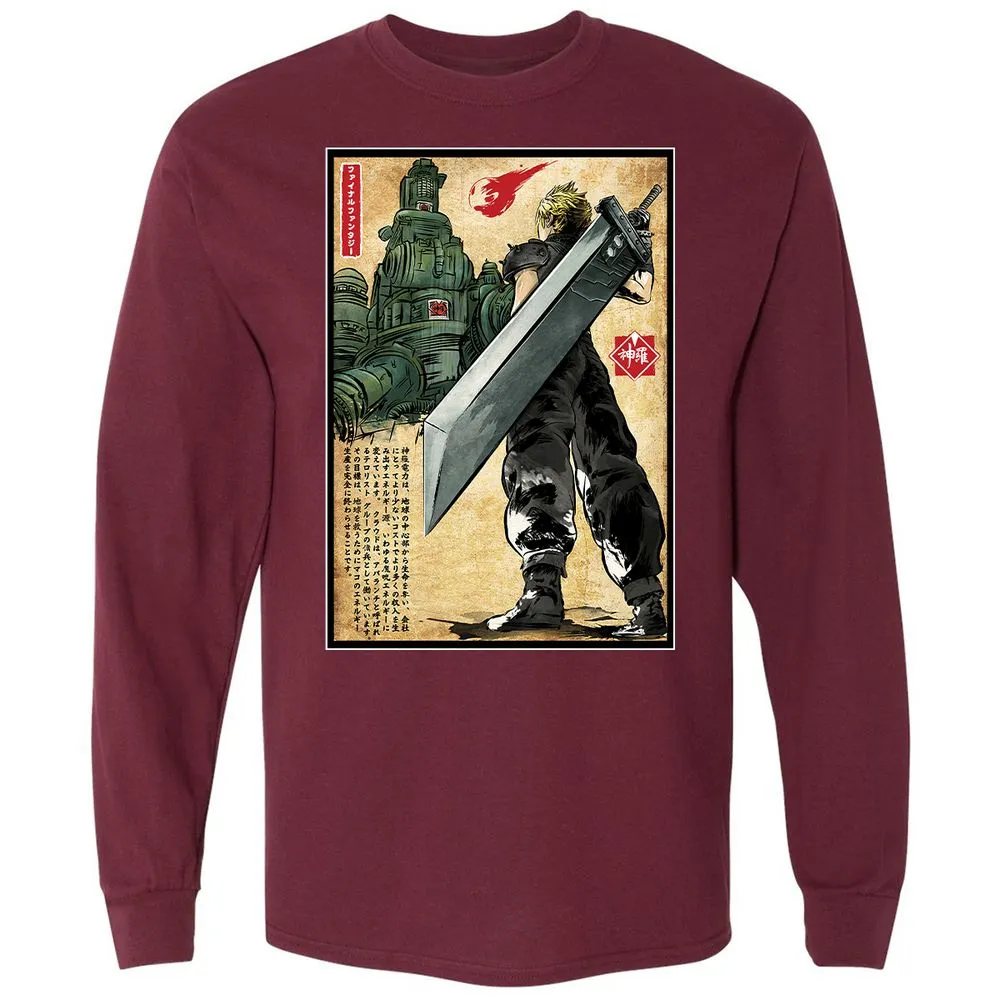 Long Sleeve T-Shirt - 62F49XUE - Maroon - 11
