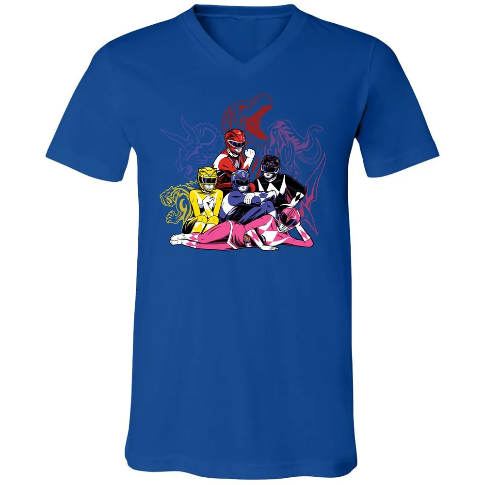 Unisex V-Neck T-Shirt - QYUWJPCK - True Royal - 4
