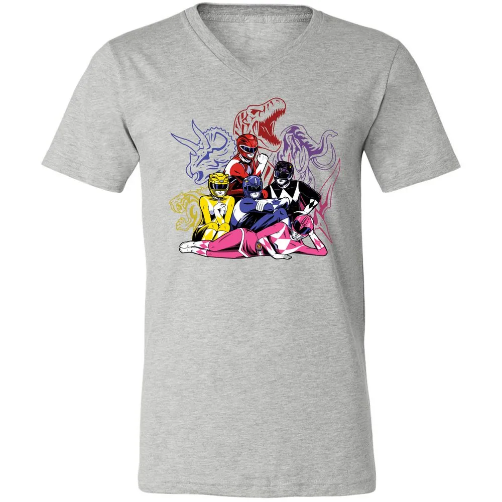 Unisex V-Neck T-Shirt - QYUWJPCK - Athletic Heather - 7
