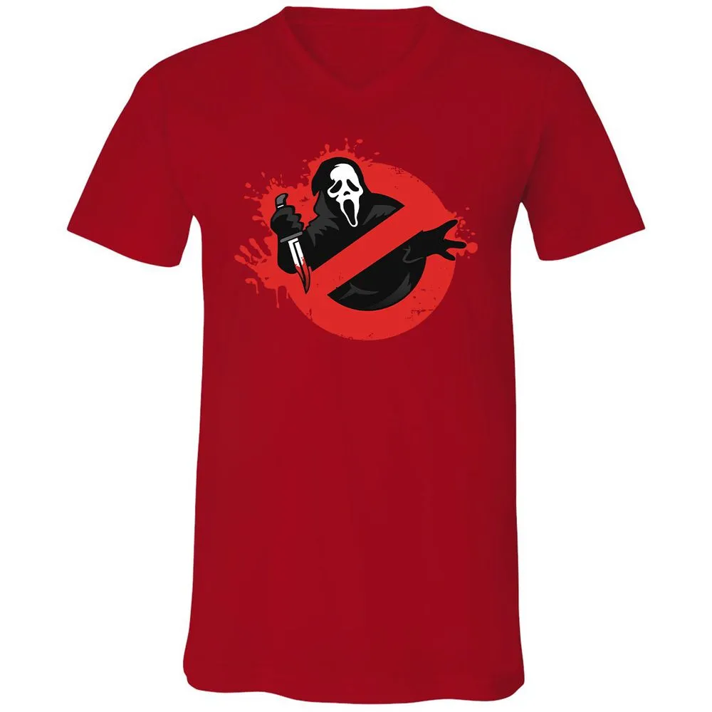 Unisex V-Neck T-Shirt - 1RHA2SAD - Red - 3