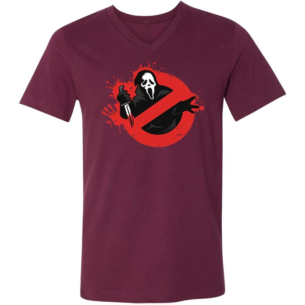 Unisex V-Neck T-Shirt - 1RHA2SAD - Maroon - 6