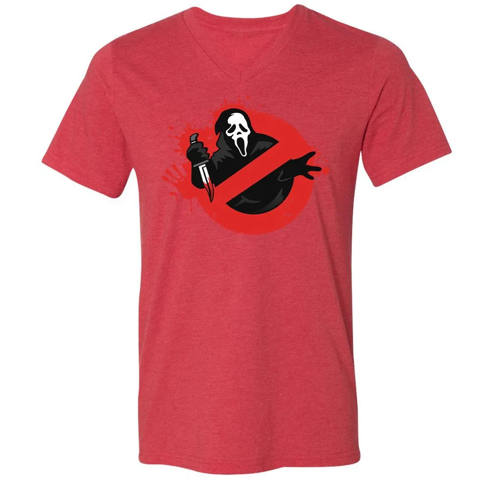 Unisex V-Neck T-Shirt - 1RHA2SAD - Heather Red - 16