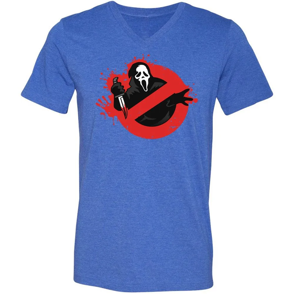 Unisex V-Neck T-Shirt - 1RHA2SAD - Heather True Royal - 14