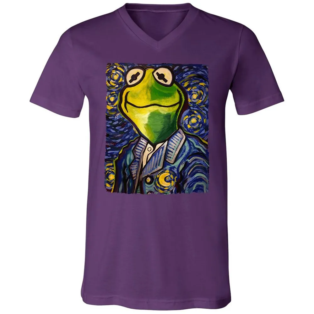 Unisex V-Neck T-Shirt - 6FKS3H8N - Team Purple - 9
