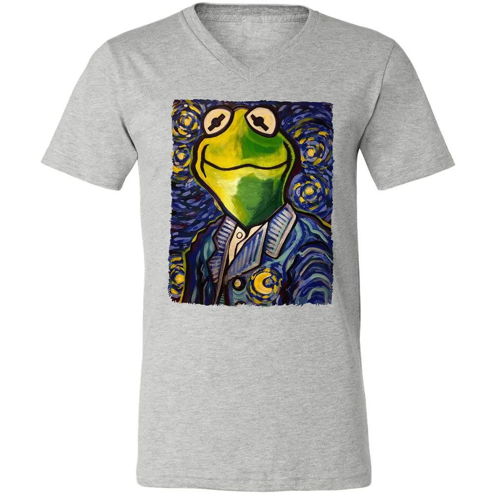 Unisex V-Neck T-Shirt - 6FKS3H8N - Athletic Heather - 7