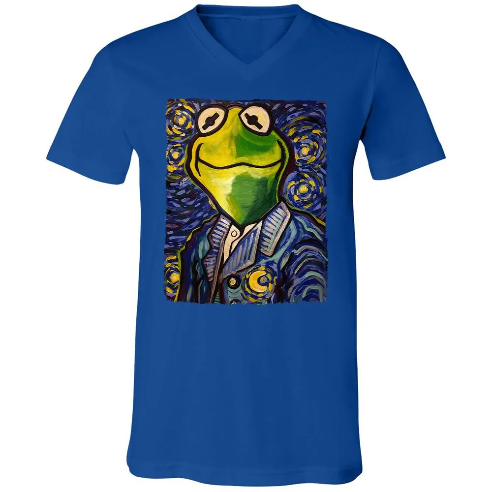 Unisex V-Neck T-Shirt - 6FKS3H8N - True Royal - 4