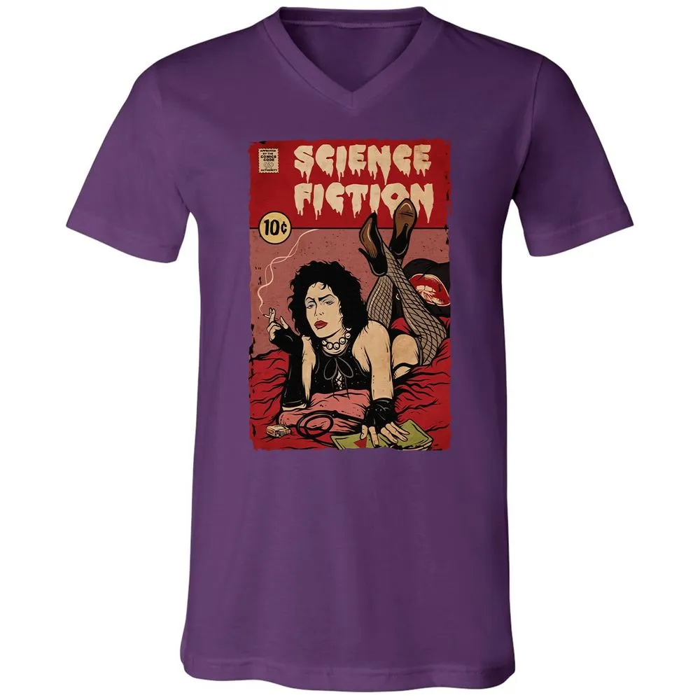 Unisex V-Neck T-Shirt - BDRC7EDK - Team Purple - 9