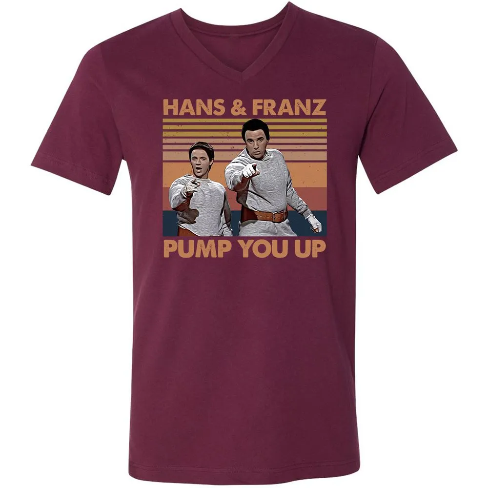 Unisex V-Neck T-Shirt - 481CAH6Q - Maroon - 6