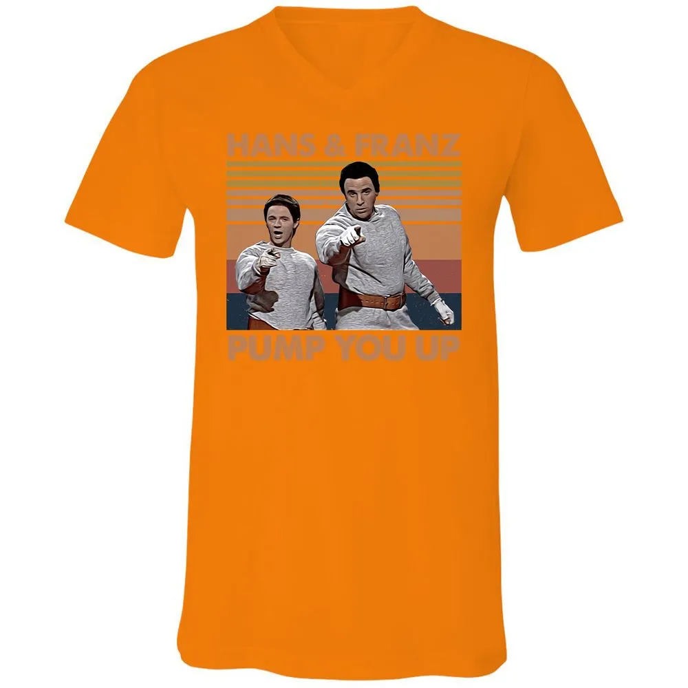 Unisex V-Neck T-Shirt - 481CAH6Q - Orange - 11