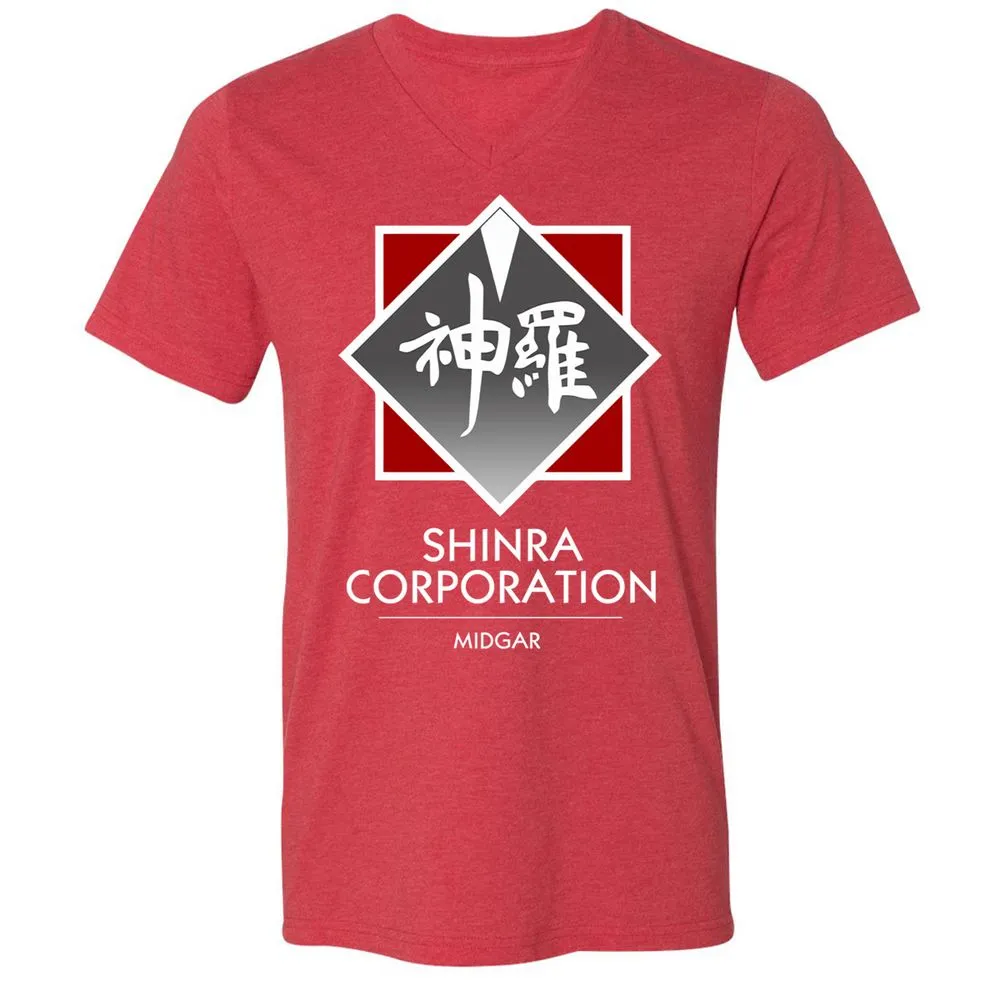 Unisex V-Neck T-Shirt - 8YMS49UG - Heather Red - 16