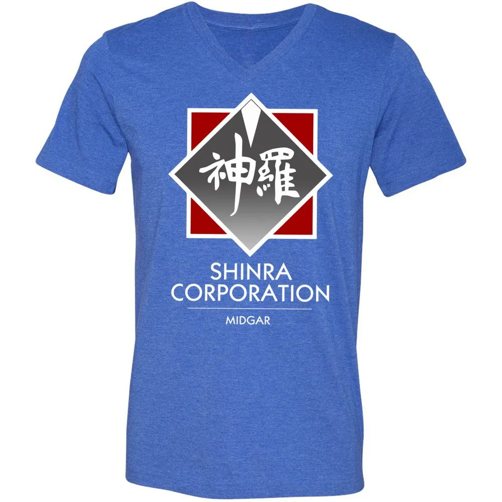 Unisex V-Neck T-Shirt - 8YMS49UG - Heather True Royal - 14