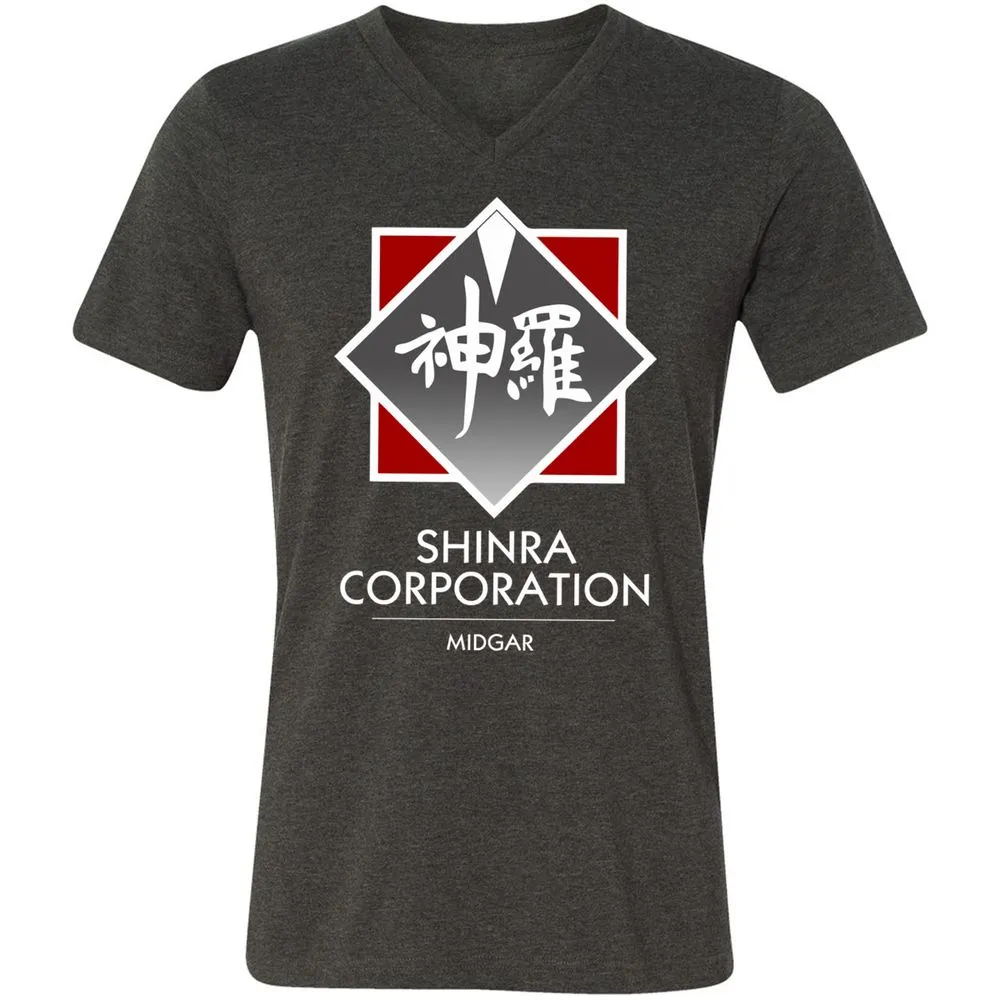 Unisex V-Neck T-Shirt - 8YMS49UG - Dark Grey Heather - 8