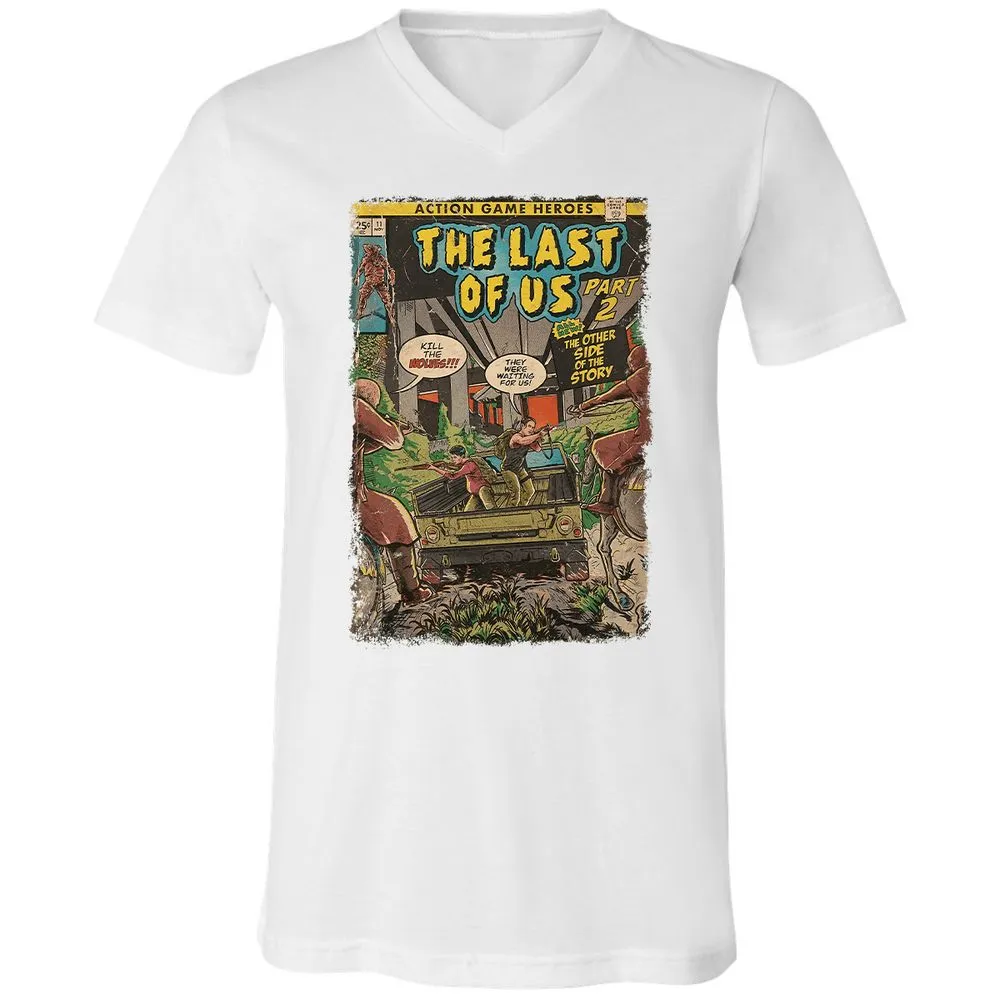 Unisex V-Neck T-Shirt - QBN8K7VB - White - 5