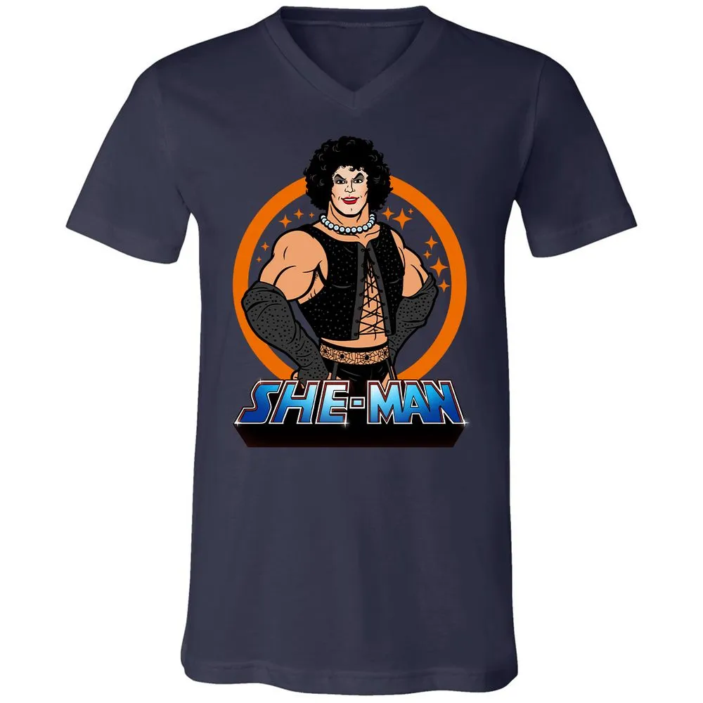 Unisex V-Neck T-Shirt - NRWP44AS - Navy - 2