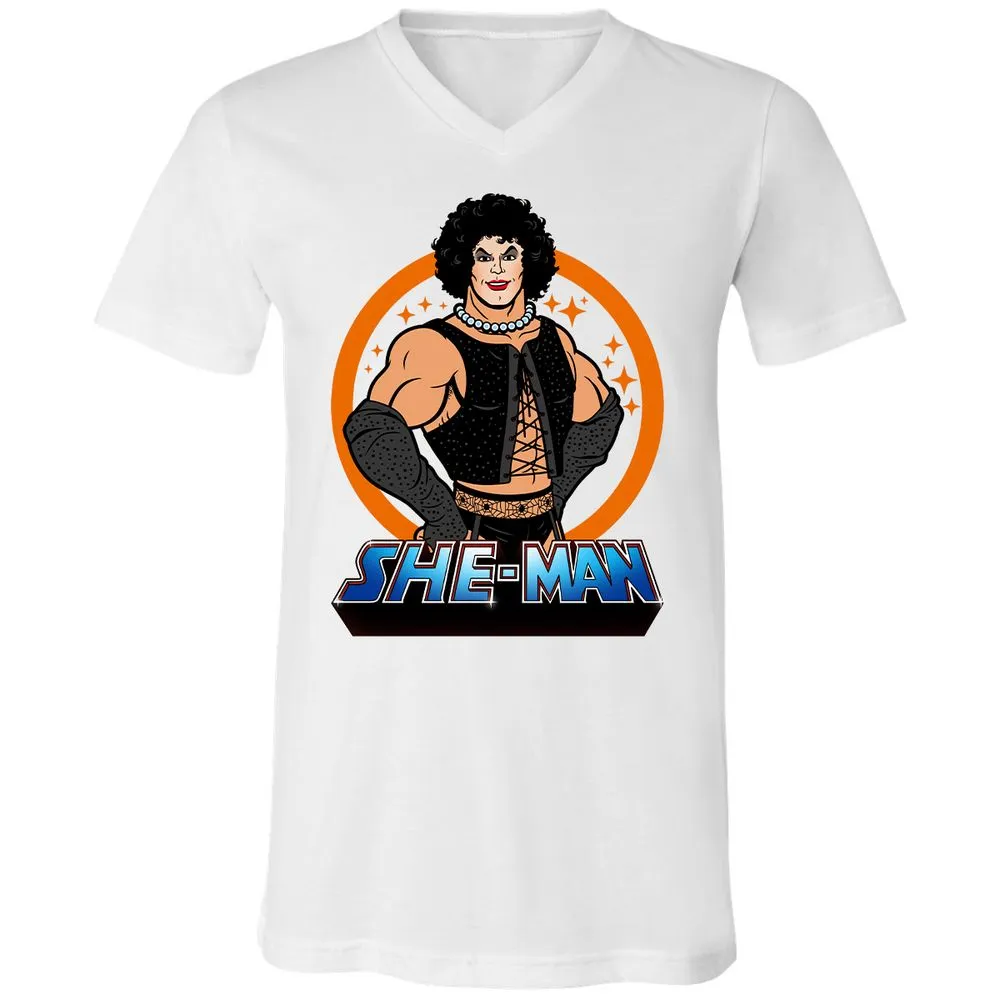 Unisex V-Neck T-Shirt - NRWP44AS - White - 5