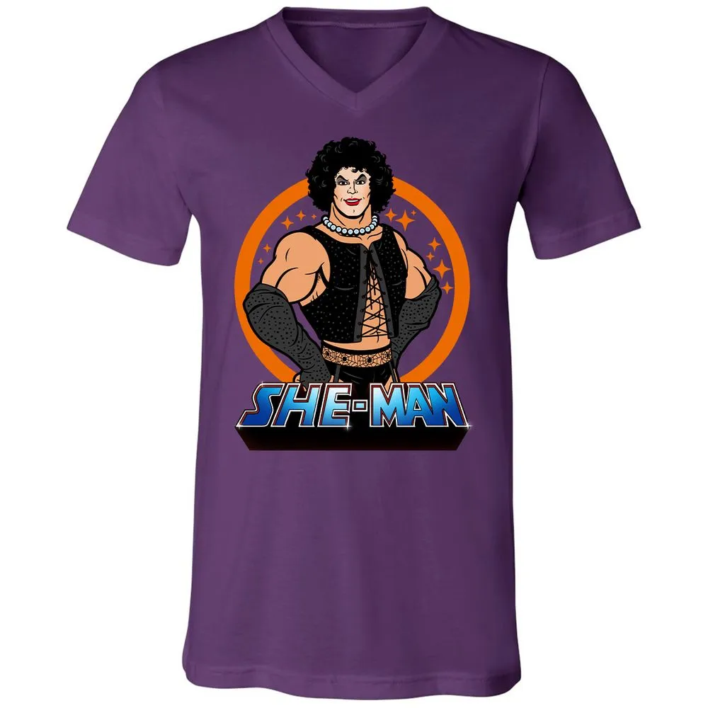 Unisex V-Neck T-Shirt - NRWP44AS - Team Purple - 9