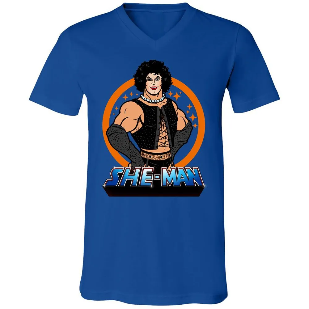 Unisex V-Neck T-Shirt - NRWP44AS - True Royal - 4