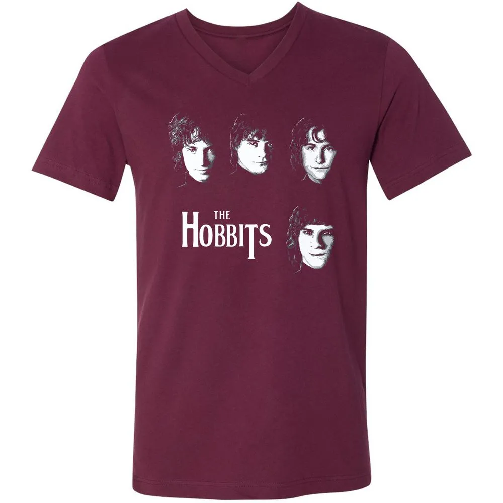 Unisex V-Neck T-Shirt - L2BXMC7M - Maroon - 6
