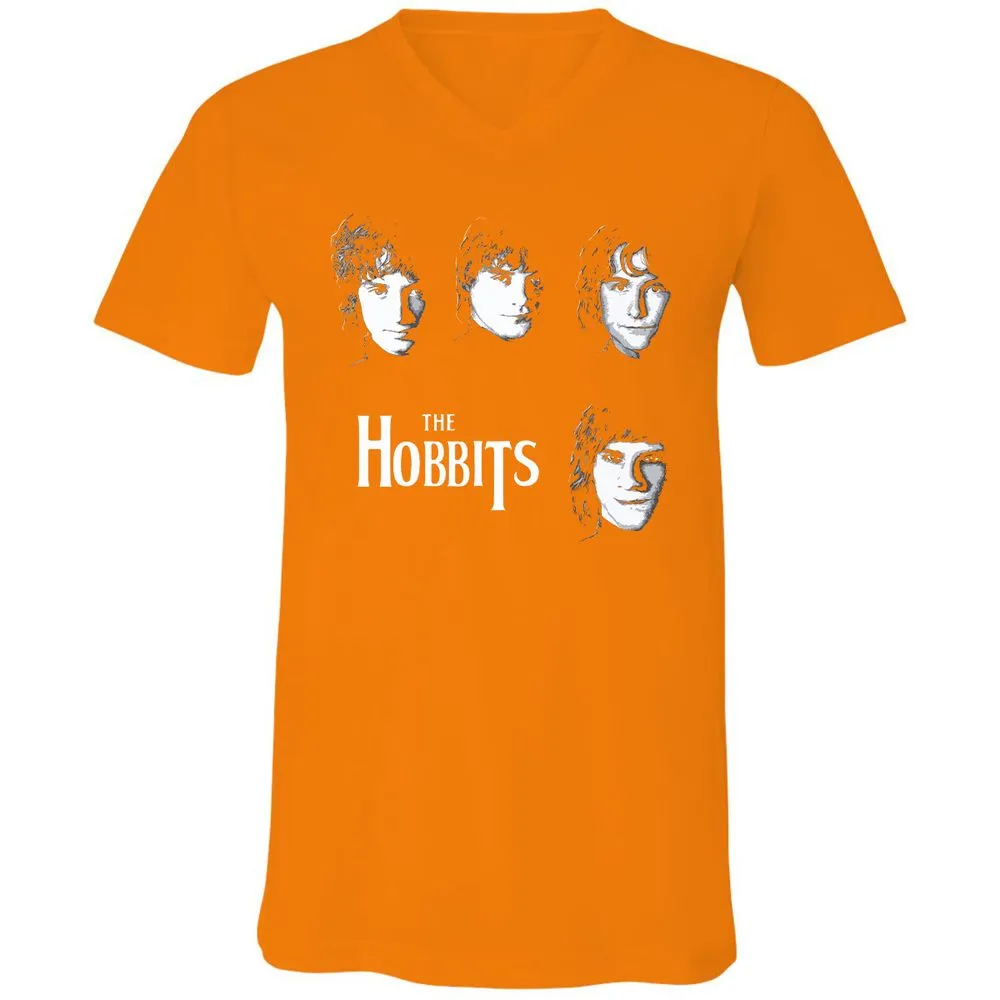Unisex V-Neck T-Shirt - L2BXMC7M - Orange - 11