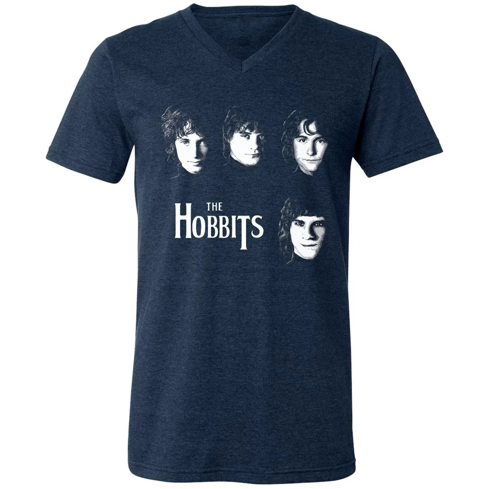 Unisex V-Neck T-Shirt - L2BXMC7M - Heather Navy - 15