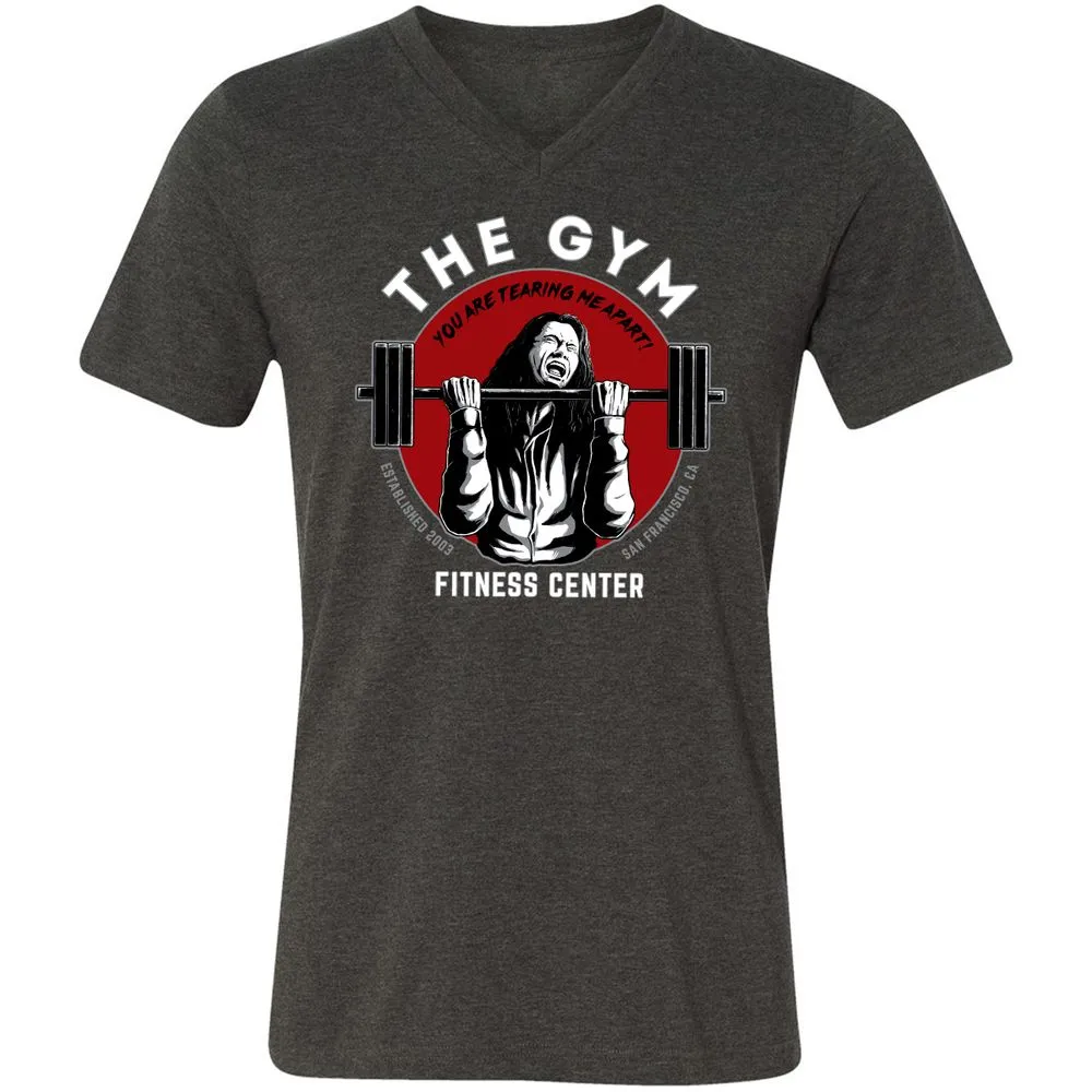 Unisex V-Neck T-Shirt - PWBKRNHX - Dark Grey Heather - 8