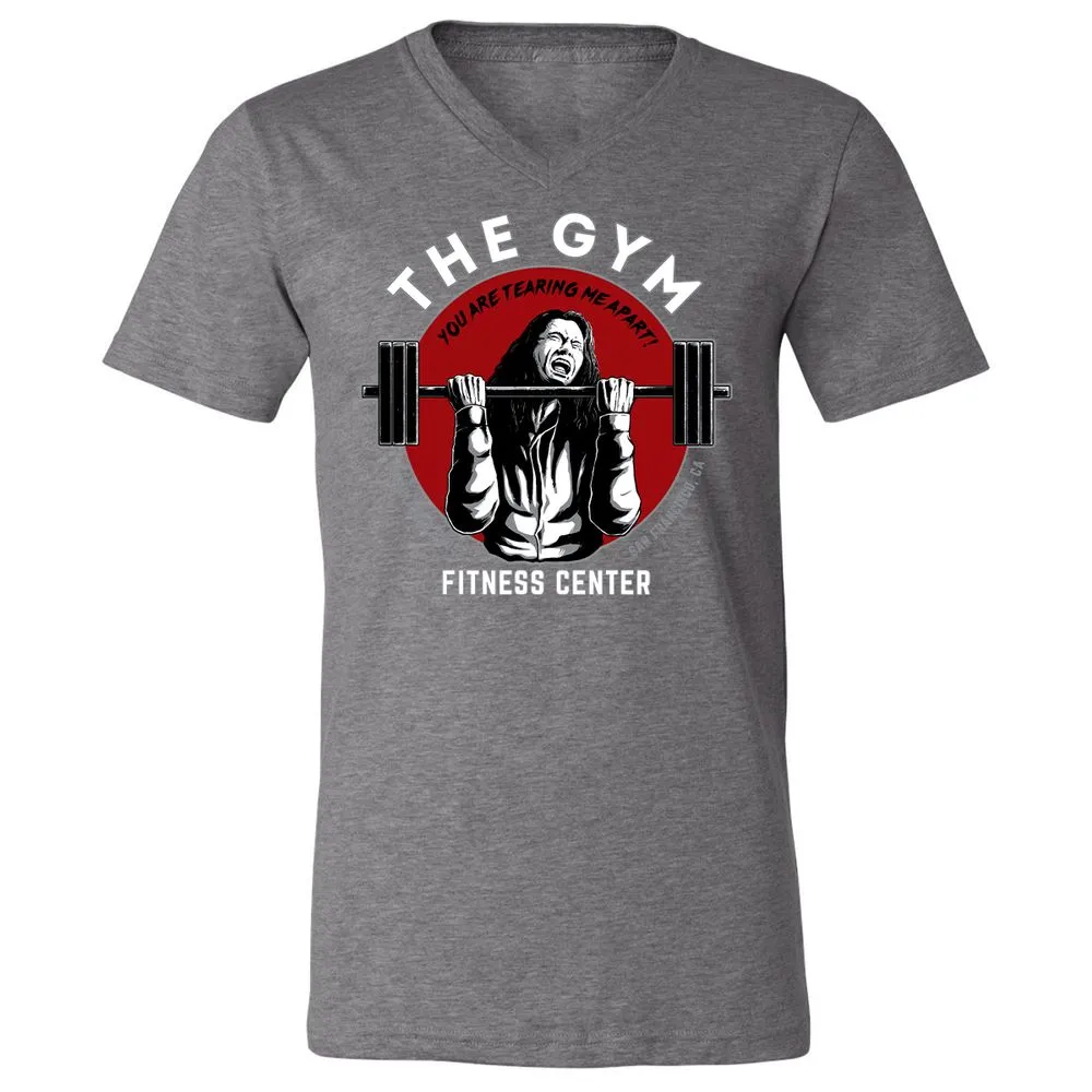 Unisex V-Neck T-Shirt - PWBKRNHX - Deep Heather - 13