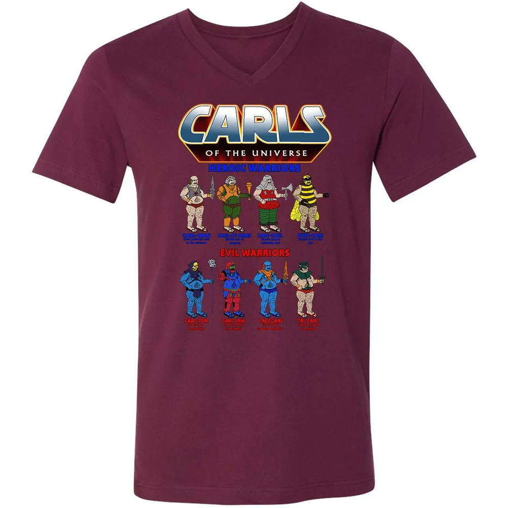 Unisex V-Neck T-Shirt - 62U9GG6F - Maroon - 6
