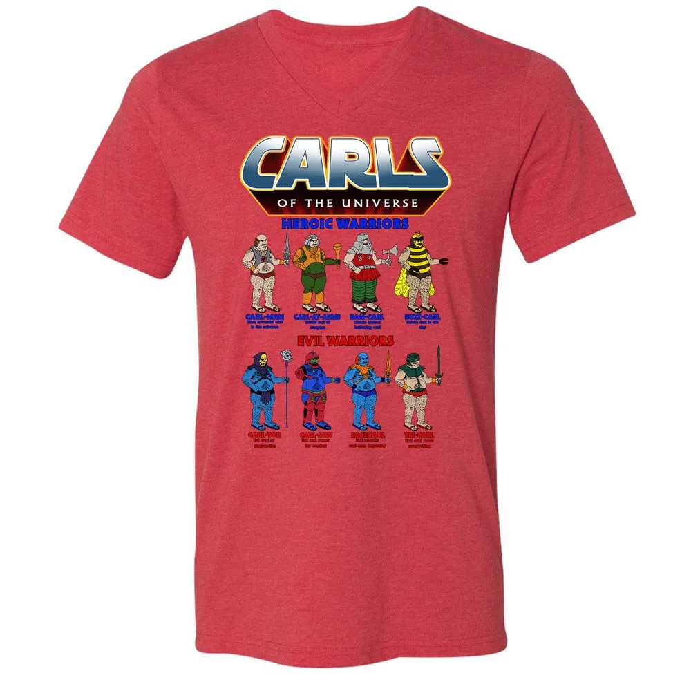 Unisex V-Neck T-Shirt - 62U9GG6F - Heather Red - 16