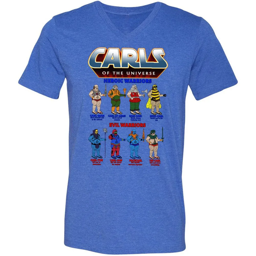 Unisex V-Neck T-Shirt - 62U9GG6F - Heather True Royal - 14
