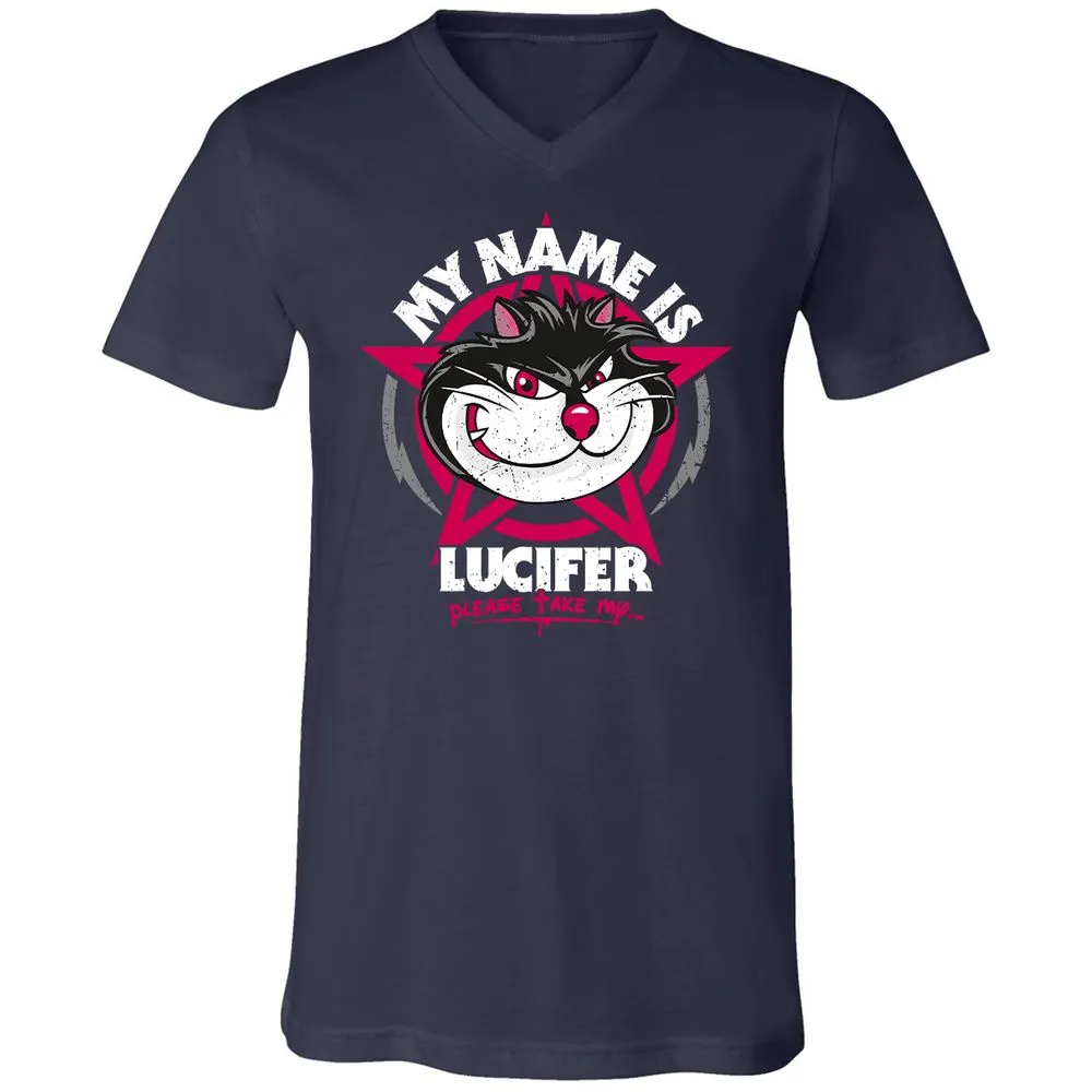 Unisex V-Neck T-Shirt - V83DPE7B - Navy - 2