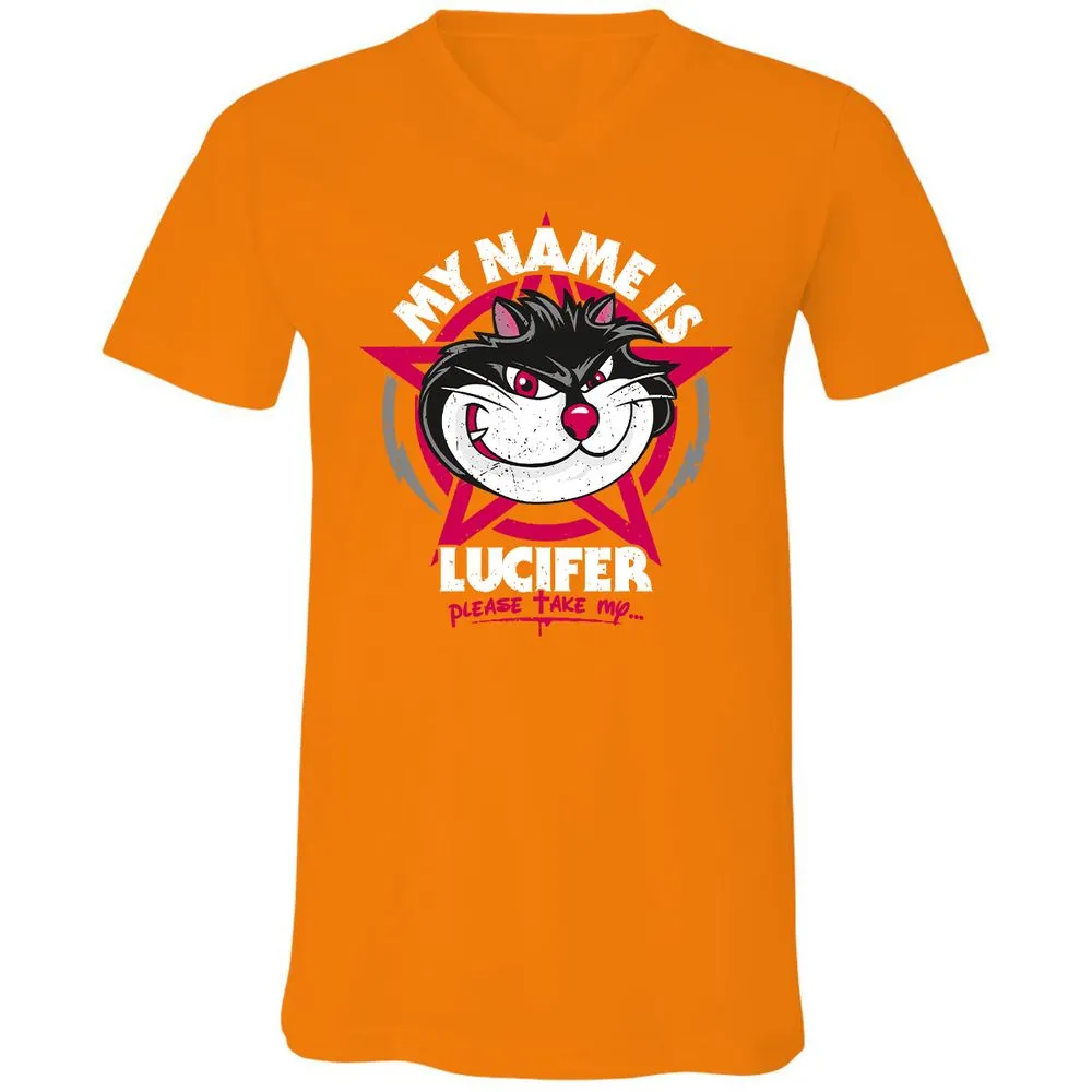 Unisex V-Neck T-Shirt - V83DPE7B - Orange - 11