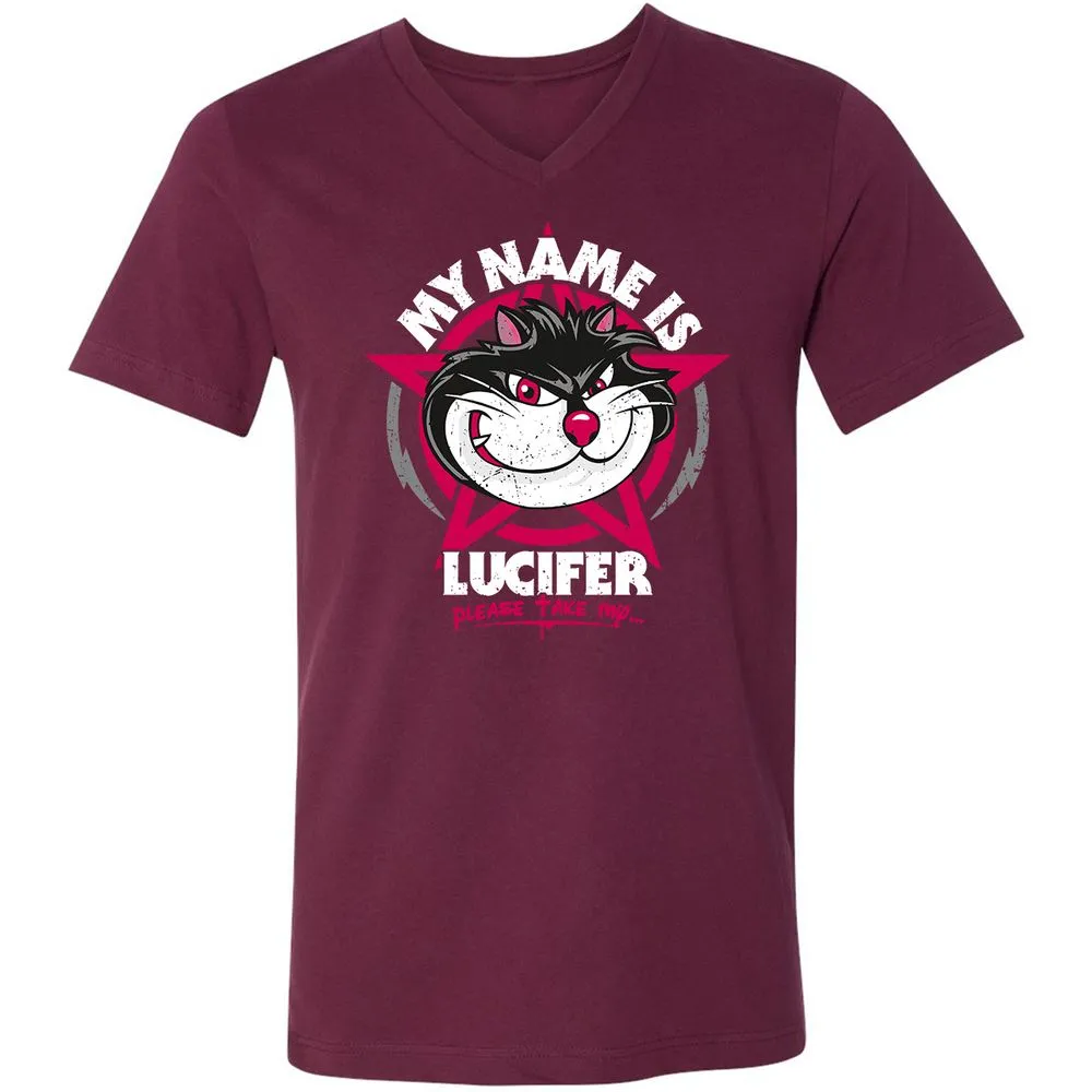 Unisex V-Neck T-Shirt - V83DPE7B - Maroon - 6