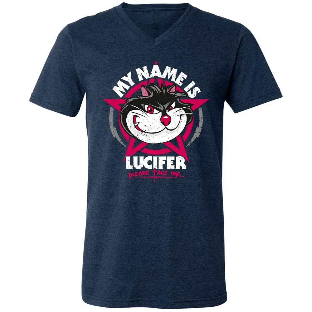 Unisex V-Neck T-Shirt - V83DPE7B - Heather Navy - 15